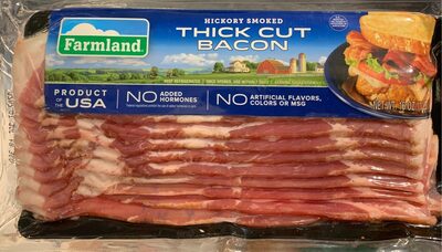 Naturally hickory smoked thick cut bacon front packaging