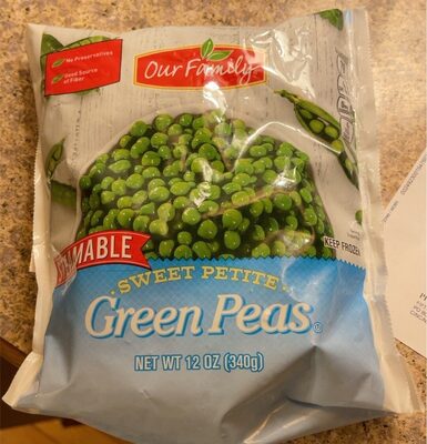 Steamable sweet petite green peas