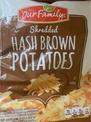 Shredded hashbrowns front packaging