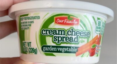 Garden vegetable cream cheese spread