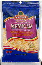 A natural blend of finely shredded monterey jack