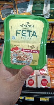 Crumbled Feta Chesse, Tomato Basil front packaging