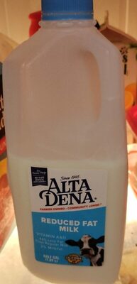 Reduced fat milk front packaging