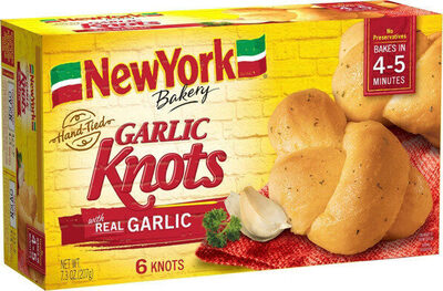 Hand tied frozen garlic knots