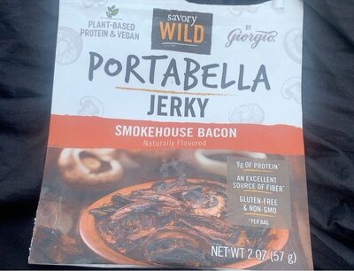 Portabella Jerky Smokehouse Bacon front packaging
