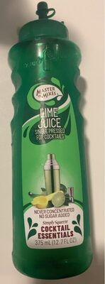 Lime juice single pressed for cocktails front packaging