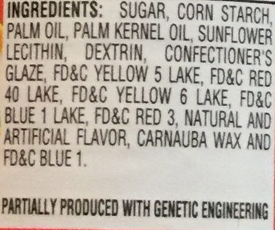 Spice farms, rainbow sprinkles ingredients label