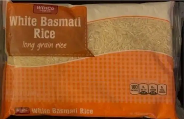 White Basmati Rice front packaging