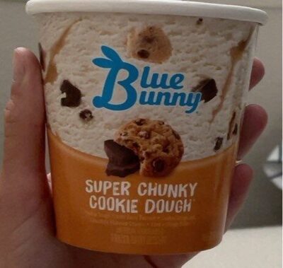 blue bunny super chunky cookie dough front packaging