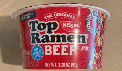 Top Ramen Beef Flavor front packaging