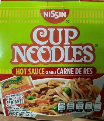 Cup Noodles Hot Sauce sabor a Carne de Res