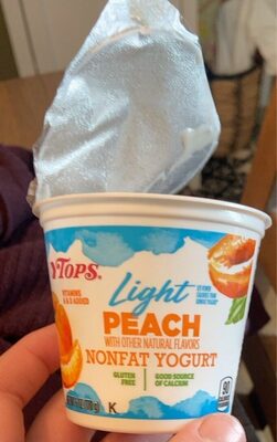 Peach light nonfat yogurt