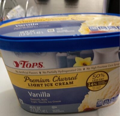 Premium churned light vanilla ice cream