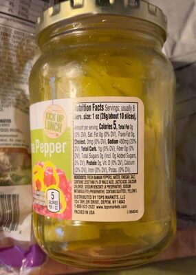 Mild banana pepper rings