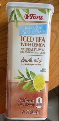 Iced tea with lemon drink mix