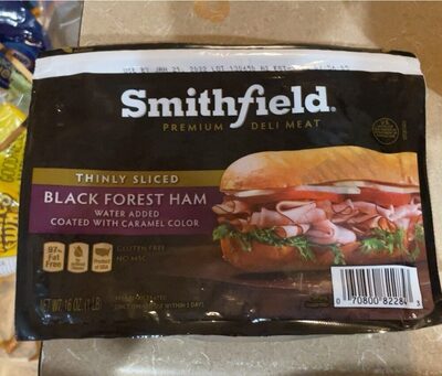 Thinly sliced black forest ham