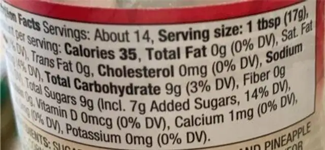 Ka me sauce duck imp nutrition facts table