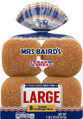 Mrs baird's large seeded hamburger buns