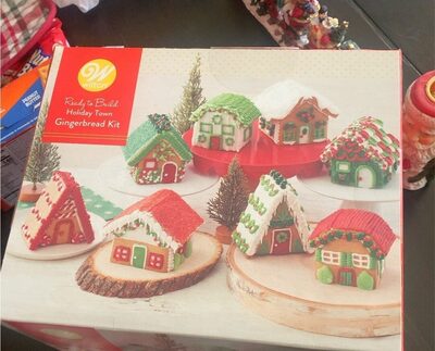 Ready to build holiday town gingerbread kit