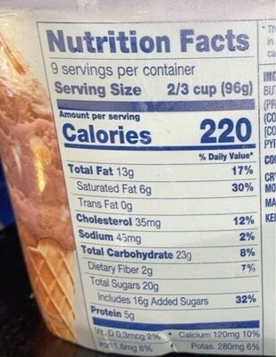 rocky road nutrition facts table