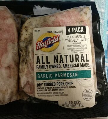 Garlic Parmesan dry rubbed pork chop