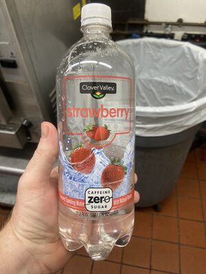 Clover valley, sparkling water, strawberry, strawberry