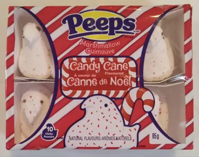 Candy Cane Flavoured Marshmallow Chicks front packaging