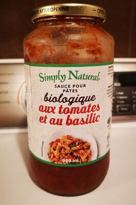 organic TOMATO BASIL pasta sauce
