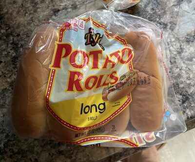 Long potato rolls