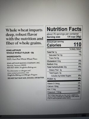 100% whole grain sprouted wheat flour front packaging