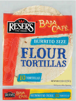 Baja cafe burrito size flour tortillas