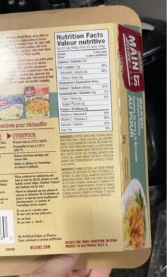 Scalloped potato front packaging