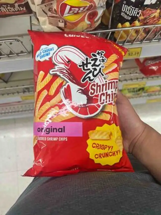 Wild-caught Shrimp Chips Original Flavored Shrimp Chips front packaging