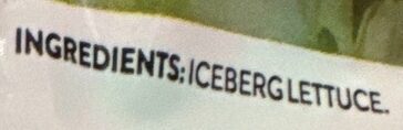 SHREDS Iceberg ingredients label