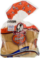 Homestyle hamburger buns honey front packaging
