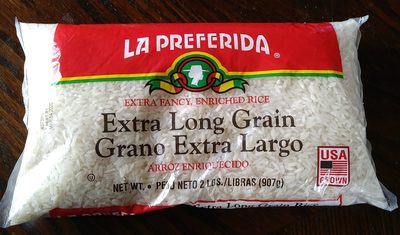 Extra fancy, enriched extra long grain rice
