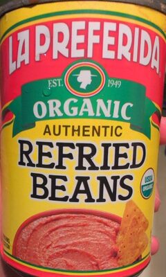 Authentic refried beans front packaging