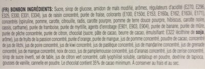 50 individual flavours nutrition facts table