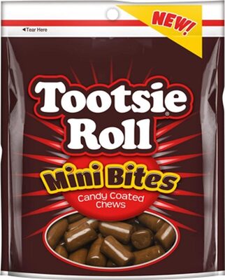 Mini bites candy coated chews peanut free front packaging