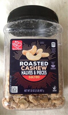 Roasted cashew halves and pieces, salted