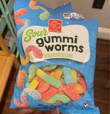 Sour gummy worms