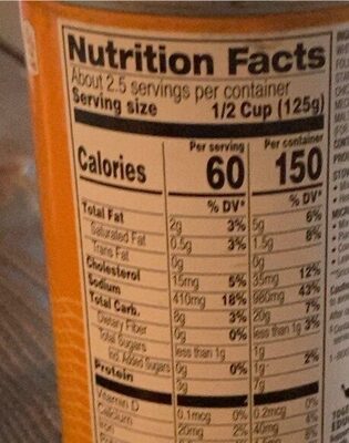 Chicken Noodle Condensed Soup nutrition facts table