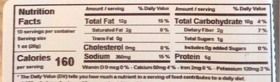 Hot & Spicy Border Mix nutrition facts table