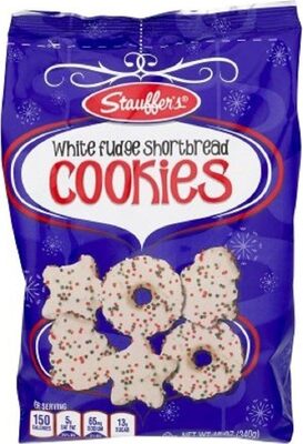 White fudge shortbread cookies for the holidays