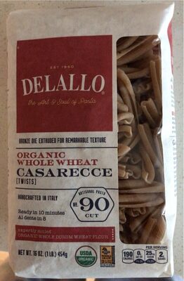 Organic whole wheat casarecce(twists)