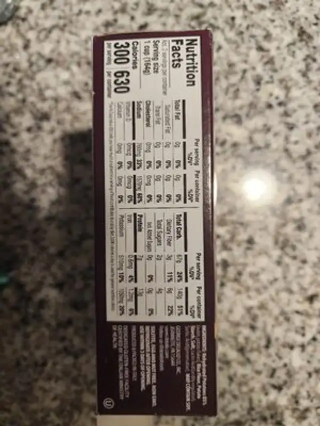 Gluten free mini gnocchi nutrition facts table