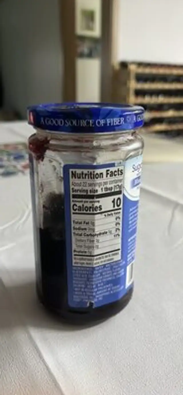 Blueberry Preserves nutrition facts table