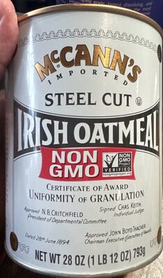 Steel Cut Irish Oatmeal front packaging