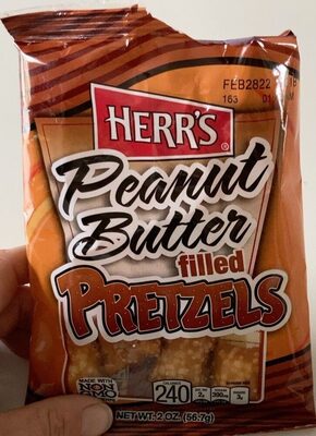 Peanuts butter filled pretzel