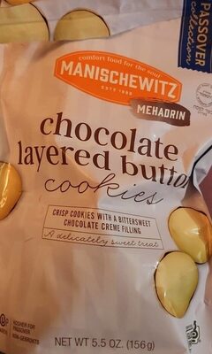 Chocolate layered button cookies